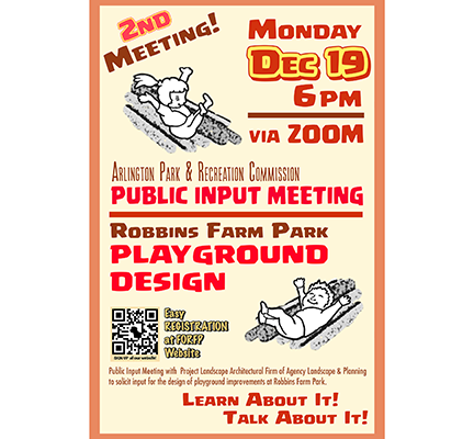 PLAYGROUND DESIGN – PUBLIC INPUT MEETING #2 – (ZOOM REGISTRATION LINK BELOW)