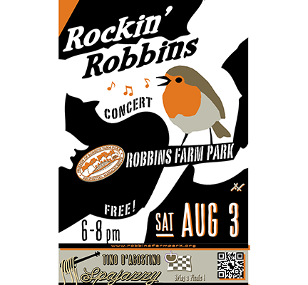 ROCKIN’ ROBBINS CONCERT — SATURDAY, AUGUST 3RD – 6:00 PM, TINO D’AGOSTINO & SPAJAZZY