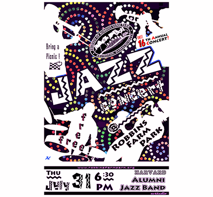 RESCHEDULED! – JAZZ CONCERT WEDNESDAY AUG 27, 6 PM – HARVARD ALUMNI JAZZ BAND