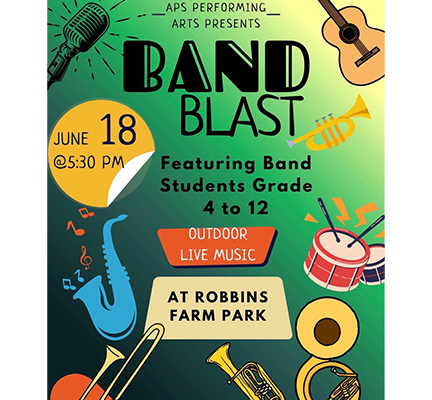 BAND BLAST at Robbins Farm Park —— Thursday, June 18, 5:30 pm