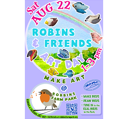 ROBINS & FRIENDS ART DAY — SATURDAY, AUG 22ND, 1-3 PM RESCHEDULED!
