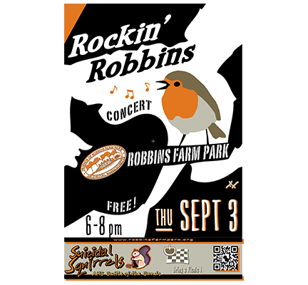 ROCKIN’ ROBBINS CONCERT – THURSDAY, SEPTEMBER 3, 6:00 PM – SUICIDAL SQUIRRELS